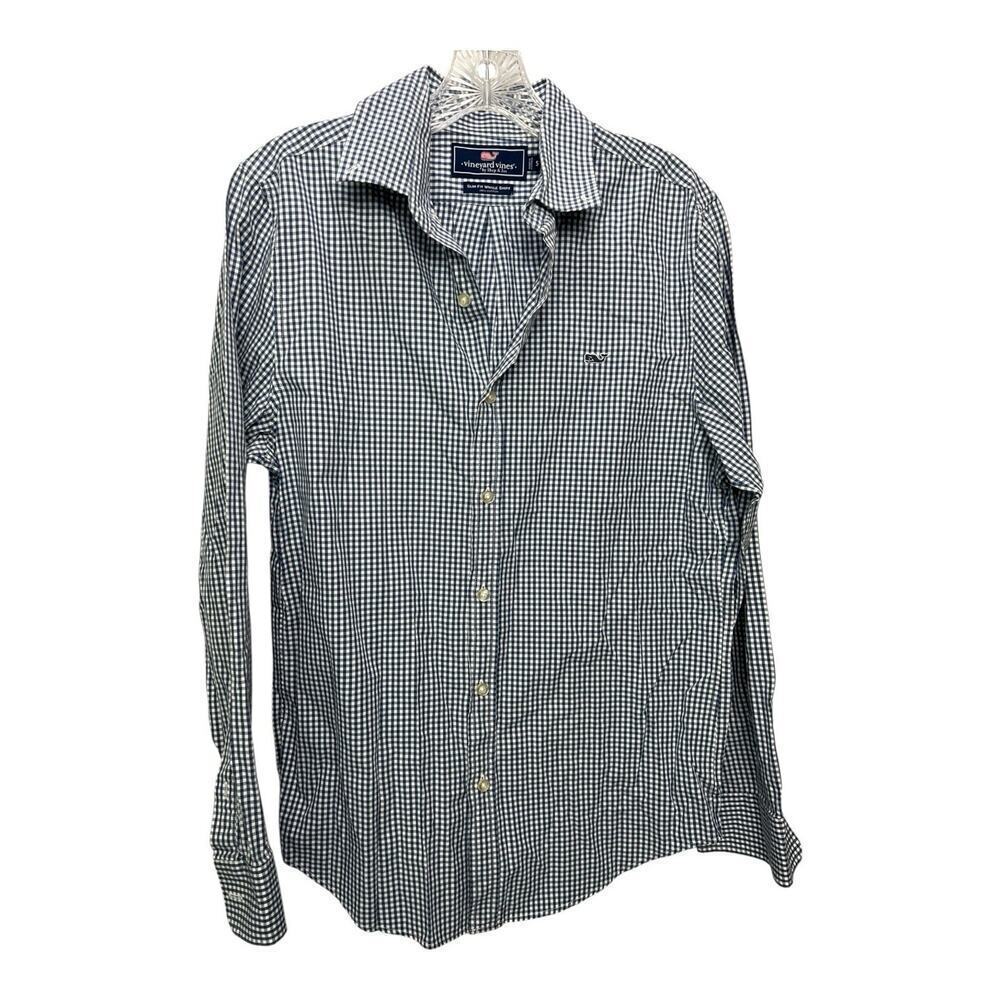 Vineyard Vines Whale Shirt Men's Small Plaid Slim Fit Button Down